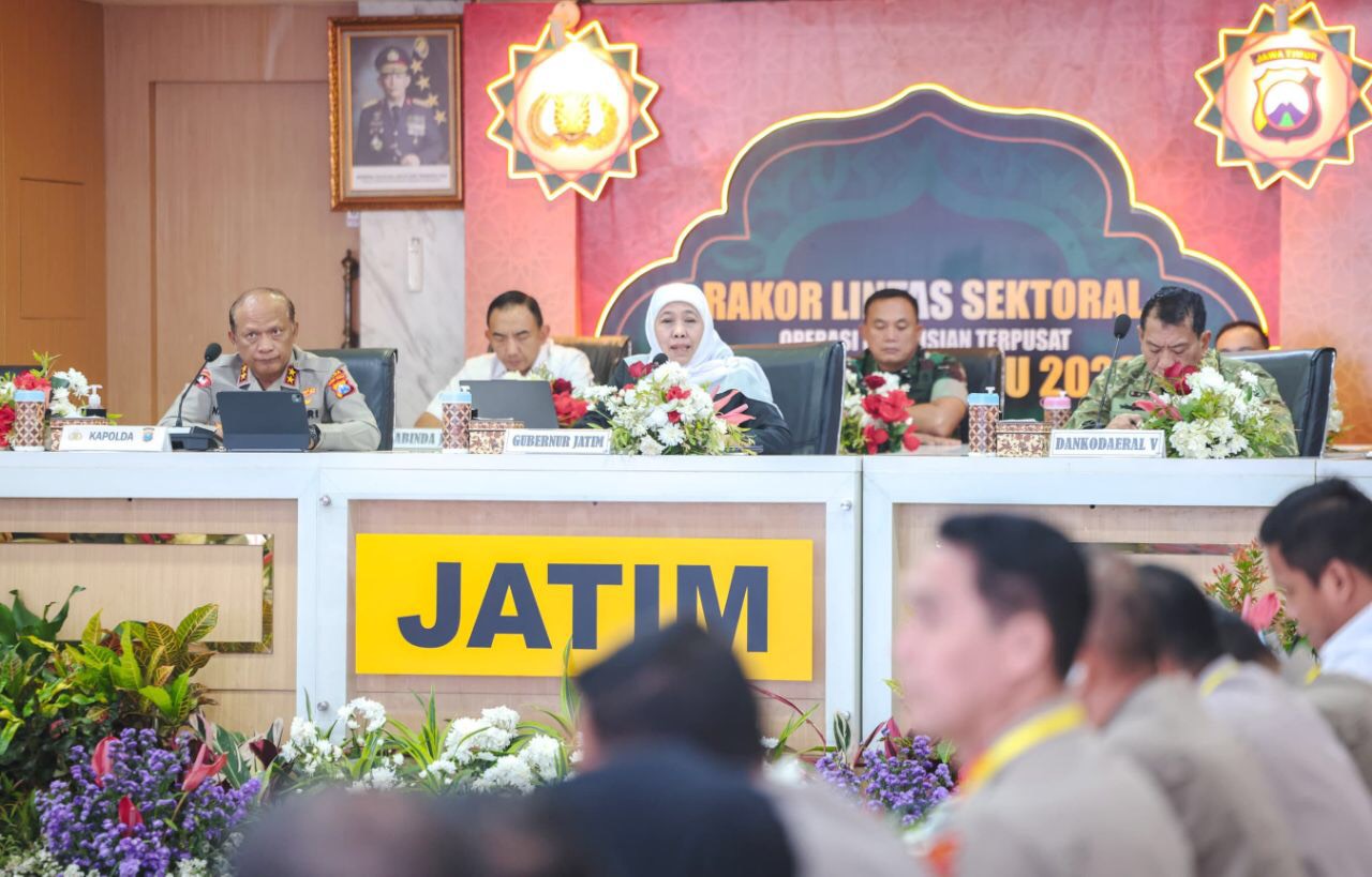 Rapat Kordinasi Operasi Ketupat Semeru 2026 Polda Jatim bersama Pemprov Jatim