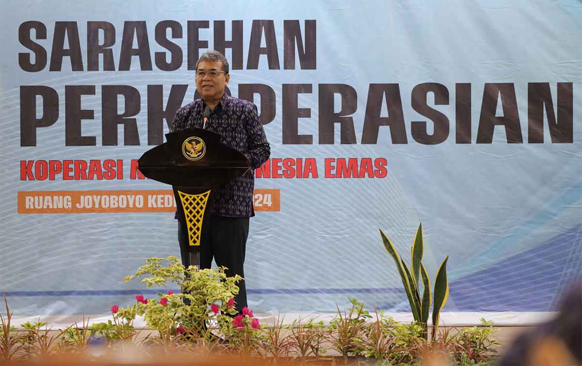 Sekdakot Kediri, Bagus Alit, saat memberi sambutan. Foto: Ist