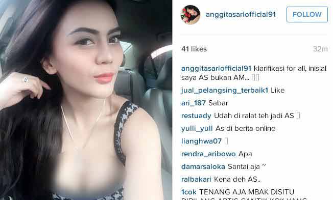 Klarifikasi Anggita Sari melalui akun resmi twitternya. 