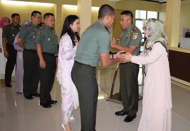 Acara halal bihalal di Korem 081 DSJ Madiun.