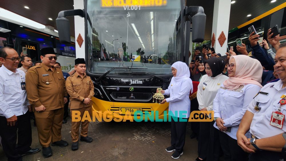 Gubernur Khofifah Resmikan Trans Jatim Koridor IV Mojokerto-Sidoarjo, Gratis 1 Minggu saat Uji Coba