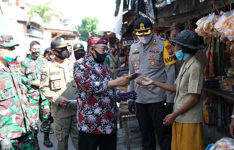Persiapkan New Normal, Pasar Tradisional Kota Blitar Disidak Pemkot dan Forkopimda