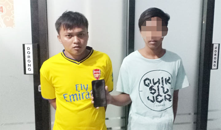 MS dan MA diamankan di Mapolres Bangkalan beserta barang bukti.