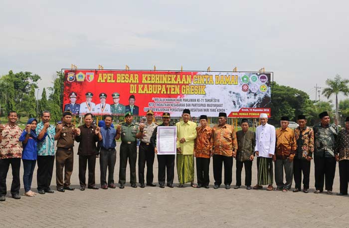 Berbagai Elemen Masyarakat Gresik Ikrar Cinta Damai