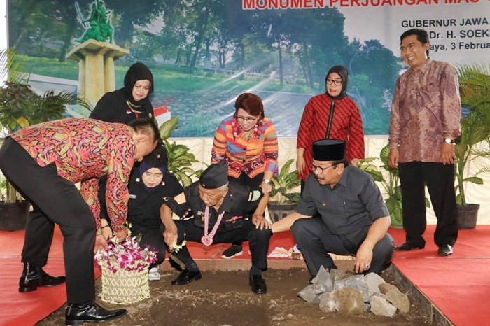 Gubernur Jatim Launching Peletakan Batu Pertama Monumen Perjuangan TRIP