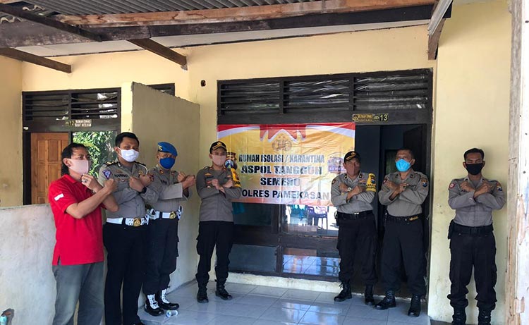 Jajaran Polres Pamekasan saat berada di Aspol Tangguh Semeru.