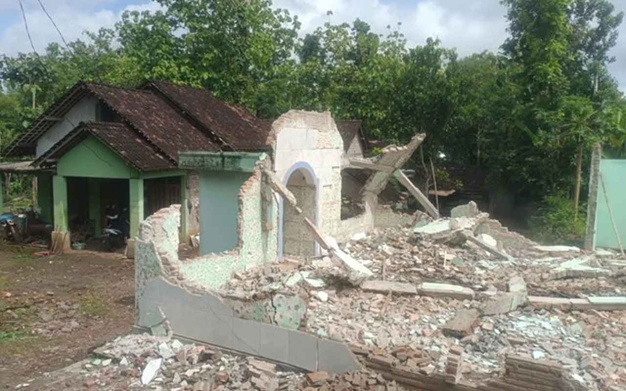 Kondisi Masjid Al Huda Gari, Gunungkidul usai dibongkar setelah mendapatkan janji pembangunan. Foto: Dok. Masjid Al Huda Gari