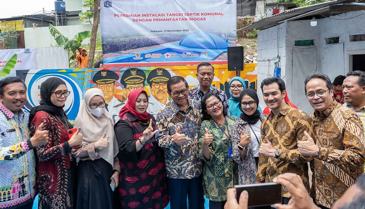 Peresmian Instalasi Biodigester Komunal di Kelurahan Pekayon, Pasar Rebo, Jakarta Timur.