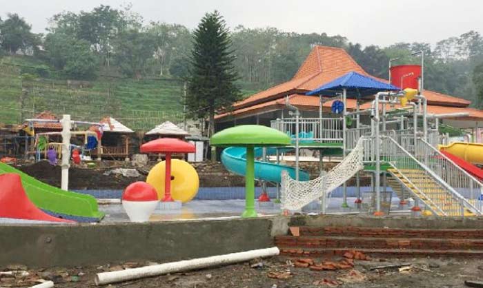 Pembangunan Pemandian Ubalan menyisakan pekerjaan finishing.