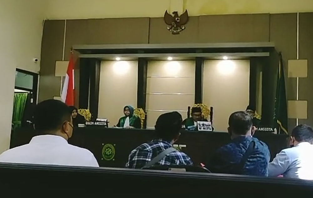 Sidang sengketa tanah di PA Pamekasan.