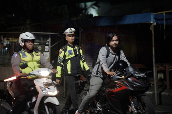 Antisipasi Balap Liar, Polres Kediri Lakukan Razia