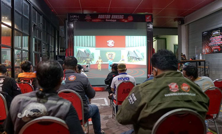 Nobar Honda Community Jatim. (foto: ist)