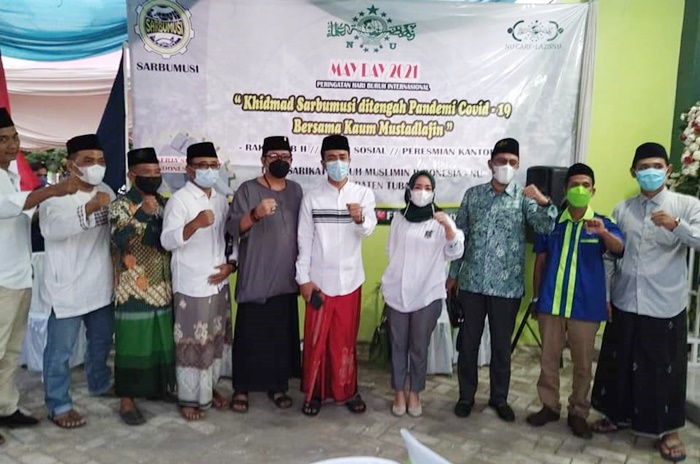 May Day, Ketua Fraksi PKB DPRD Jatim Resmikan Kantor Sarbumusi Tuban