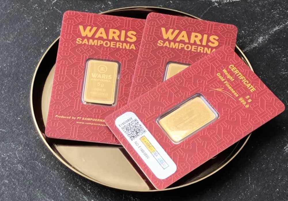 Terus Merangkak, Harga Emas Waris Sampoerna 0,5 Gram Hari Ini Rp1.021.000