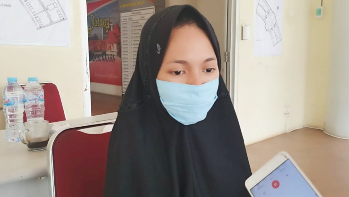Indah Sukma Kartika Sari, peserta difabel asal Kabupaten Pamekasan.