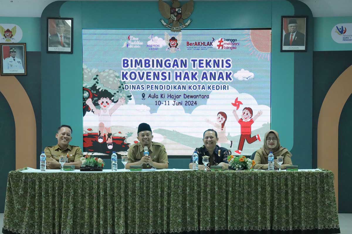 Kegiatan Bimbingan Teknis Konvensi Hak Anak, di Aula Ki Hajar Dewantara Dinas Pendidikan Kota Kediri. Foto: Ist.