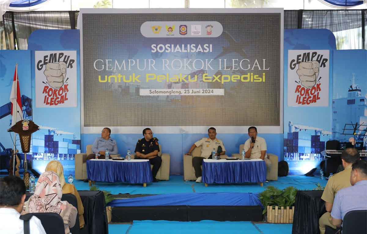 Sosialisasi gempur rokok ilegal di Kota Kediri. Foto: Ist