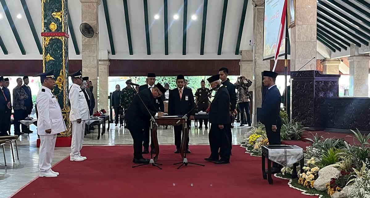 Pelantikan Budiar Anwar sebagai Sekdakab Malang.