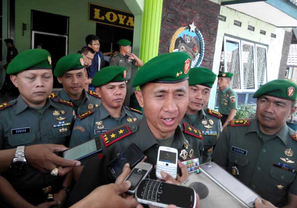 Pangdam V, Sumardi di Makorem 082 Mojokerto. (yudi eko purnomo/BANGSAONLINE)