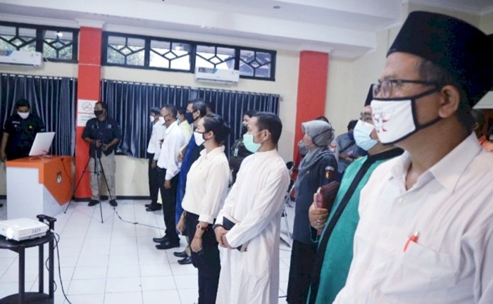 Suasana pelantikan PPS di tengah Pandemi Covid-19.  foto: ist.