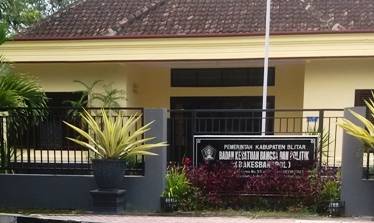 Kantor Bakesbangpol Kabupaten Blitar. (Tri Susanto/BANGSAONLINE)