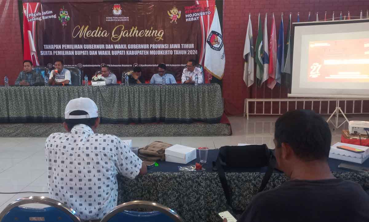 Media gathering yang digelar KPU Kabupaten Mojokerto.
