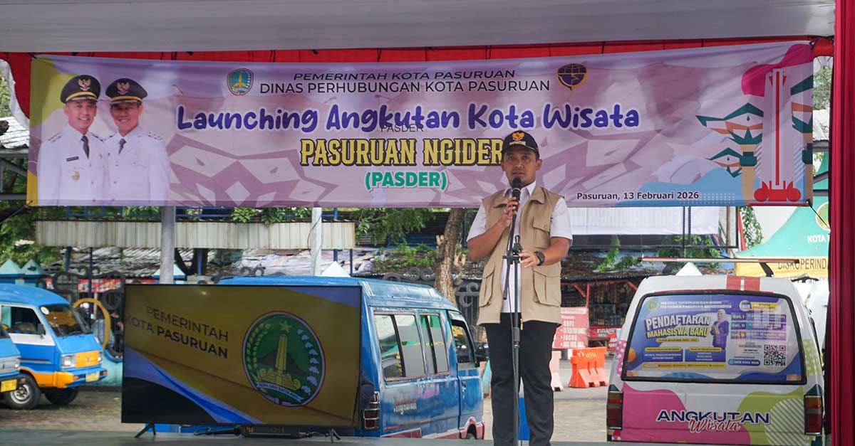 Wali Kota Pasuruan saat memberi sambutan.