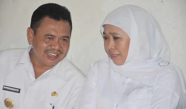 Gubernur Khofifah dan Bupati Pungkasiadi bertekad majukan Jawa Timur. 