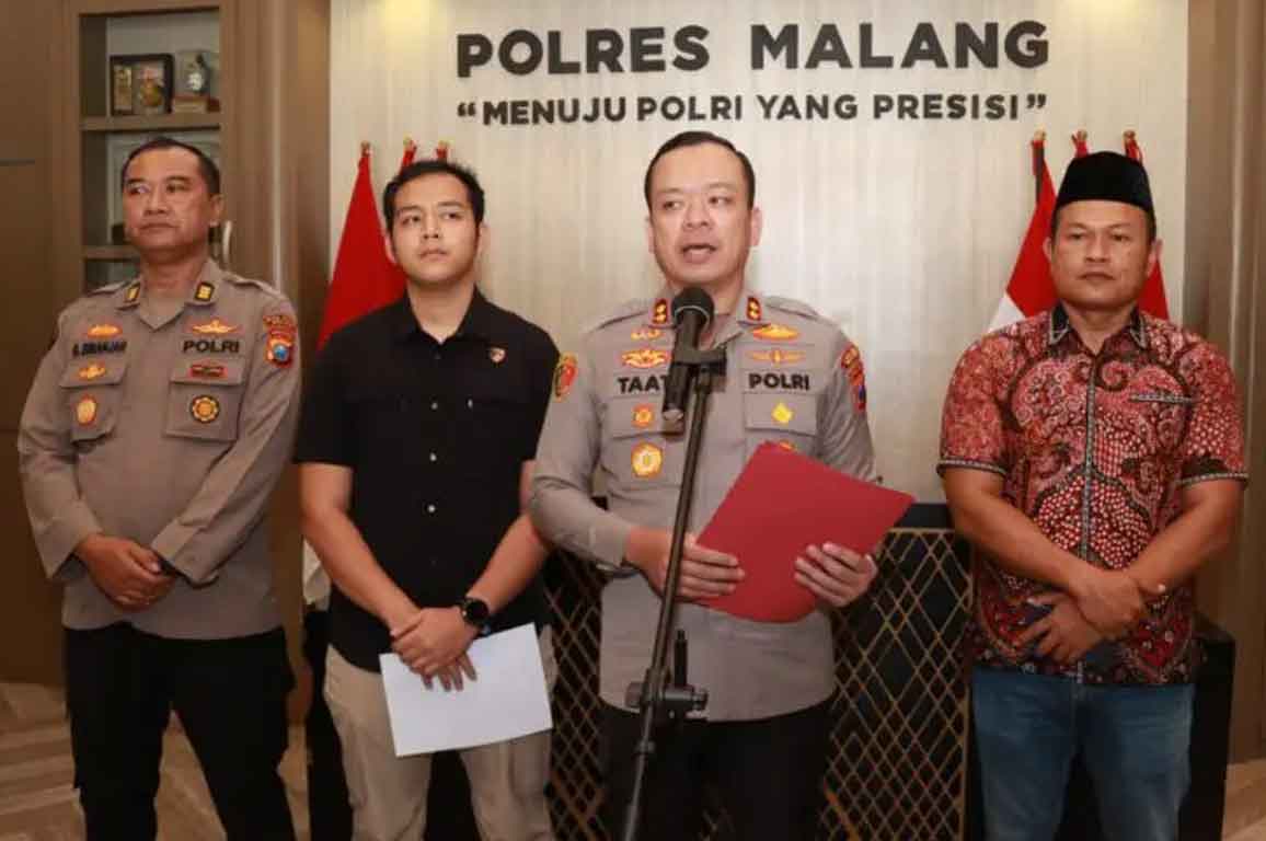 Polres Malang Tetapkan 4 Pelaku Pengeroyokan dan Pengrusakan Mobil Wisatawan Asal Surabaya
