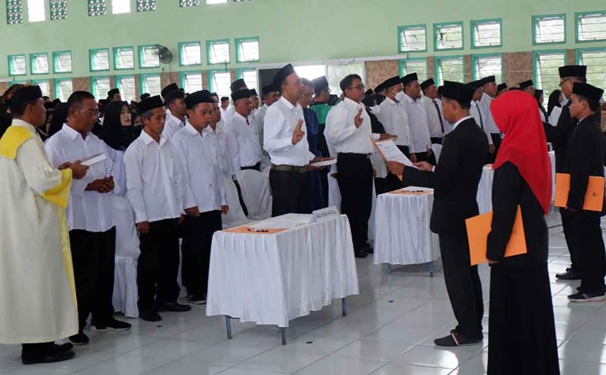 Suasana pelantikan dan pengambilan sumpah PKD se-Kabupaten Kediri. Foto: Ist