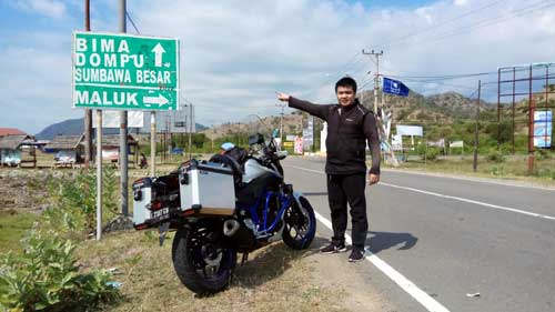 Saat solo touring ke Bima. foto: istimewa