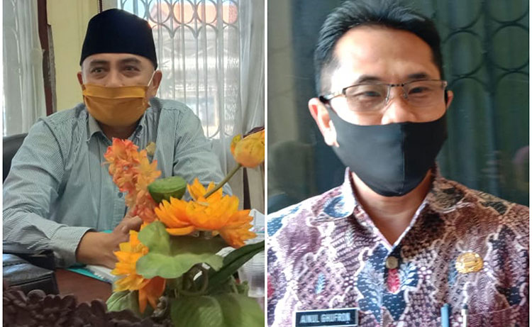 Ketua Komisi A DPRD Bangkalan Mujiburrahman (kiri) dan Kepala DPMPTSP Bangkalan Ainul Gufron. (foto: ist).
