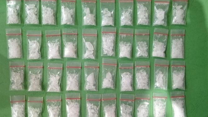 Barang bukti yang diamankan Satresnarkoba Polrestabes Surabaya