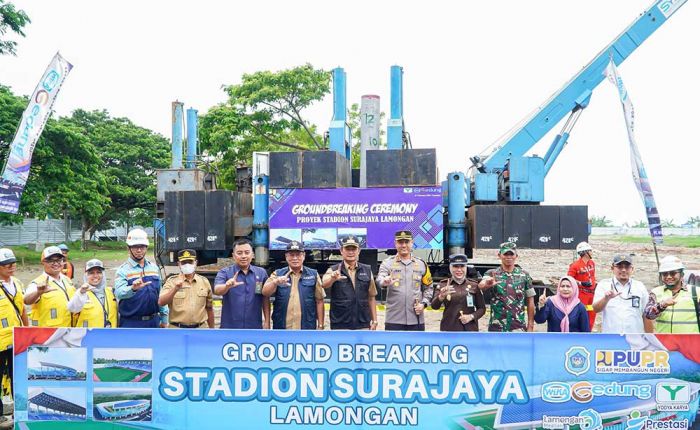 Pembangunan Konstruksi Stadion Surajaya Lamongan Berstandar FIFA Dimulai