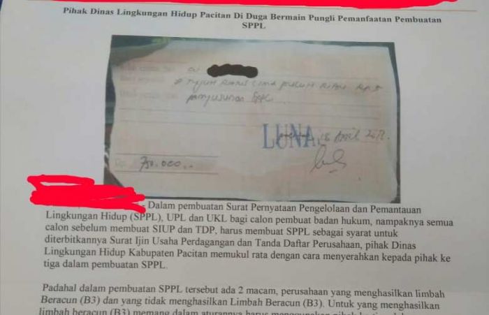 Oknum Wartawan di Pacitan Kirim Surat Peringatan ke DLH Oknum Wartawan di Pacitan Kirim Surat Peringatan ke DLH
