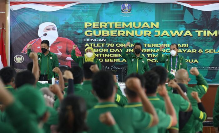 Datang ke Papua, Forkompimda Jatim Semangati Atlet Jatim, Gubernur Khofifah: Jaga Persaudaraan