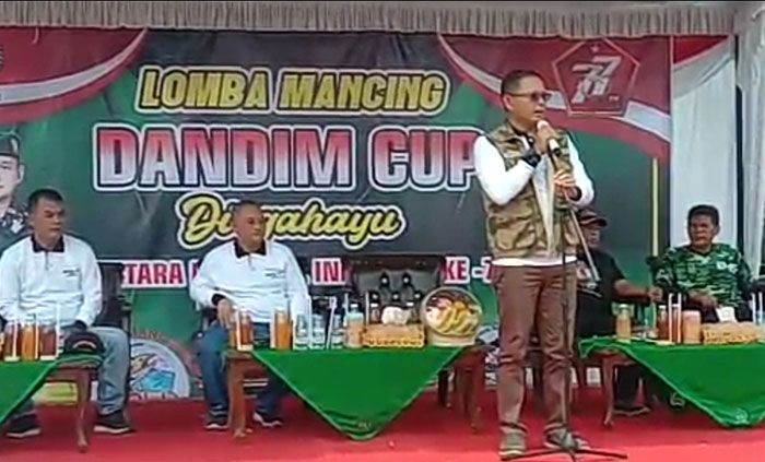 Kodim 0803/Madiun Peringati HUT ABRI dengan Lomba Mancing