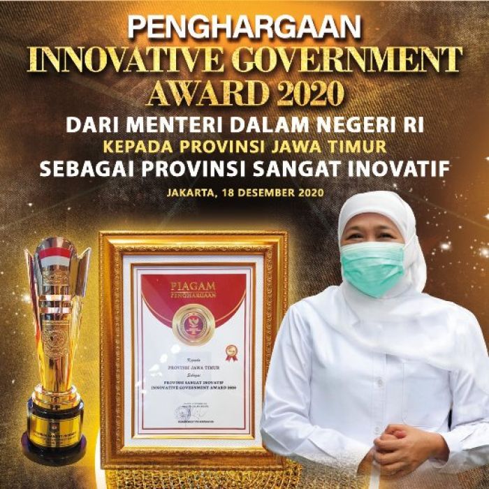 Gubernur Khofifah Raih Innovative Governement Award 2020 Kategori Provinsi Terinovatif Gubernur Khofifah Raih Innovative Governement Award 2020 Kategori Provinsi Terinovatif
