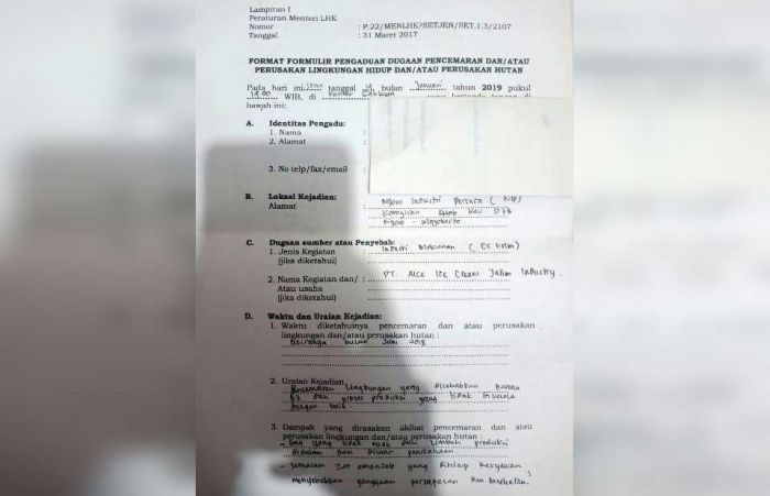 Diduga Picu Polusi, Pabrik Eskrim PT Aice Dilaporkan ke Balai Gakum Lingkungan Hidup Diduga Picu Polusi, Pabrik Eskrim PT Aice Dilaporkan ke Balai Gakum Lingkungan Hidup