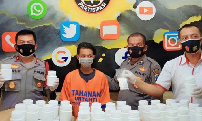 Polsek Balongbendo Berhasil Amankan Ratusan Ribu Pil Dobel L