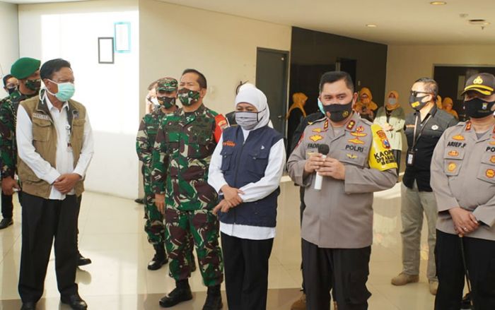Gubernur dan Forkopimda Jatim Apresiasi Pondok Rehabilitasi dan Observasi Pasien Covid-19 di Gejos Gubernur dan Forkopimda Jatim Apresiasi Pondok Rehabilitasi dan Observasi Pasien Covid-19 di Gejos