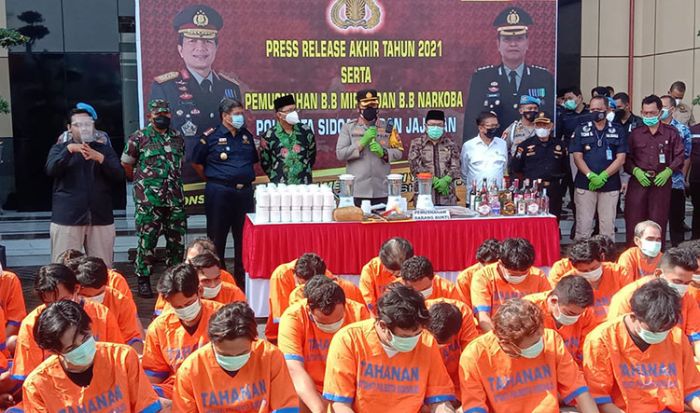 Kapolresta Sidoarjo: Peredaran Narkoba Meningkat di Tahun 2021 Kapolresta Sidoarjo: Peredaran Narkoba Meningkat di Tahun 2021