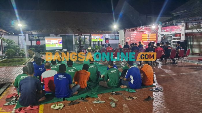 Lapas II B Tuban Gelar Nobar Timnas Indonesia Vs Australia Lapas II B Tuban Gelar Nobar Timnas Indonesia Vs Australia