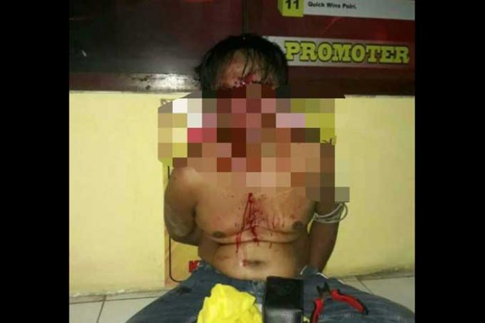 Maling Love Bird di Kolpajung Pamekasan Babak Belur Dihajar Massa