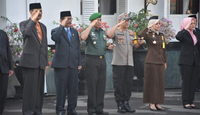 Bersama Jajaran Forkopimda Kota Madiun, Dandim Madiun Ikuti Upacara Harkitnas