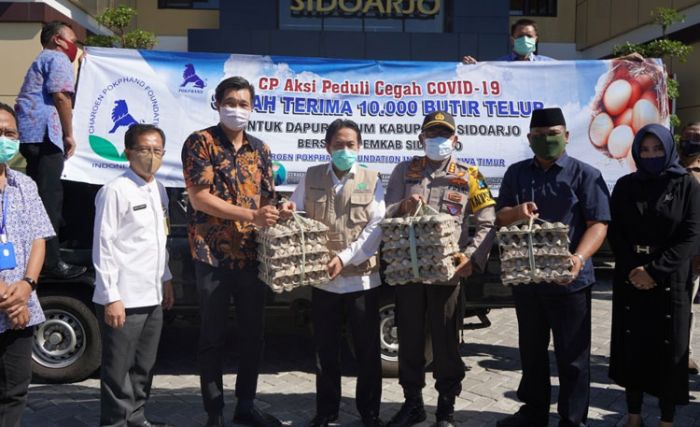 Bantu Dapur Umum Sidoarjo, Pokphand Drop 10 Ribu Butir Telur Bantu Dapur Umum Sidoarjo, Pokphand Drop 10 Ribu Butir Telur