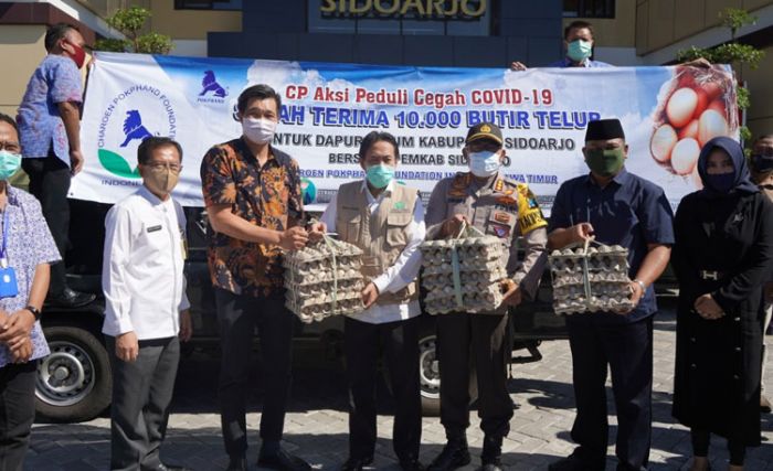 Bantu Dapur Umum Sidoarjo, Pokphand Drop 10 Ribu Butir Telur