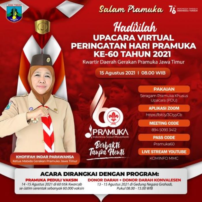 HUT Ke-60 Pramuka, Khofifah: Harus Jadi Pencerah Bagi Maraknya Berita Bohong HUT Ke-60 Pramuka, Khofifah: Harus Jadi Pencerah Bagi Maraknya Berita Bohong