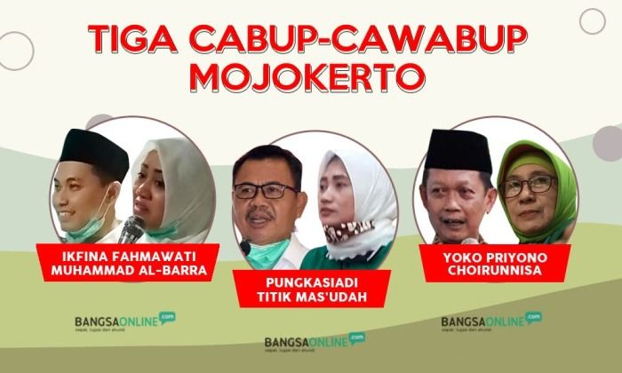 ​Pilbup Mojokerto, Tiga Cabup-Cawabup Bertarung, Siapa Unggul?