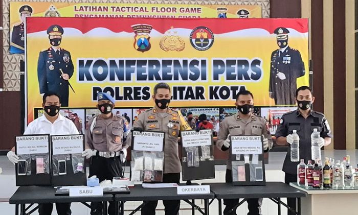 Sepekan, Polres Blitar Kota Amankan 7 Pengedar Narkoba